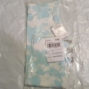 Blue and white leggings